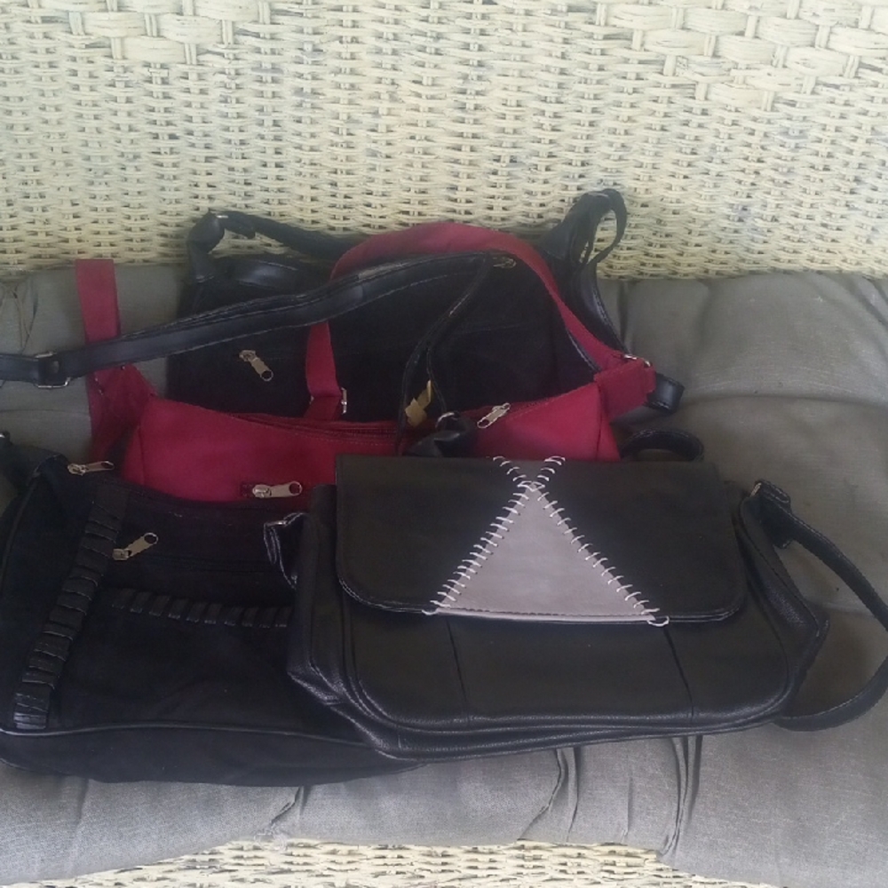 Black and Red Crossbody Bags